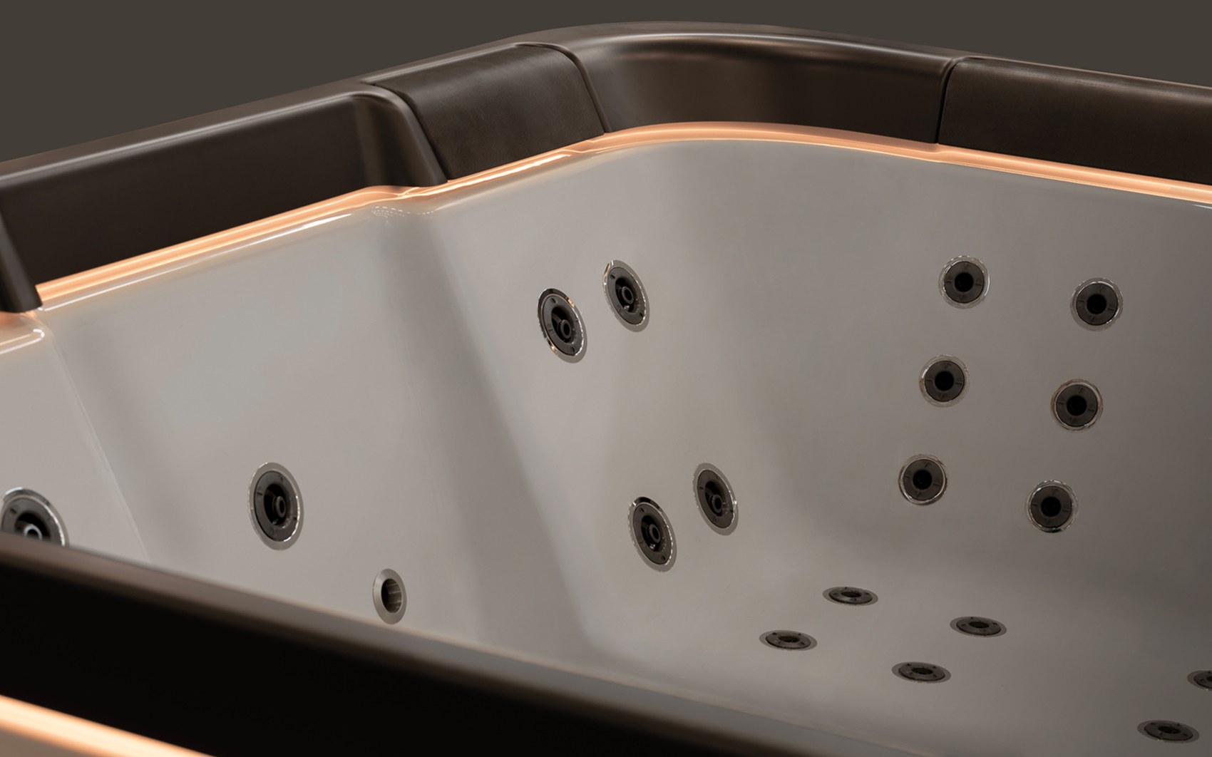 Hydrotherapy jets and seating detail