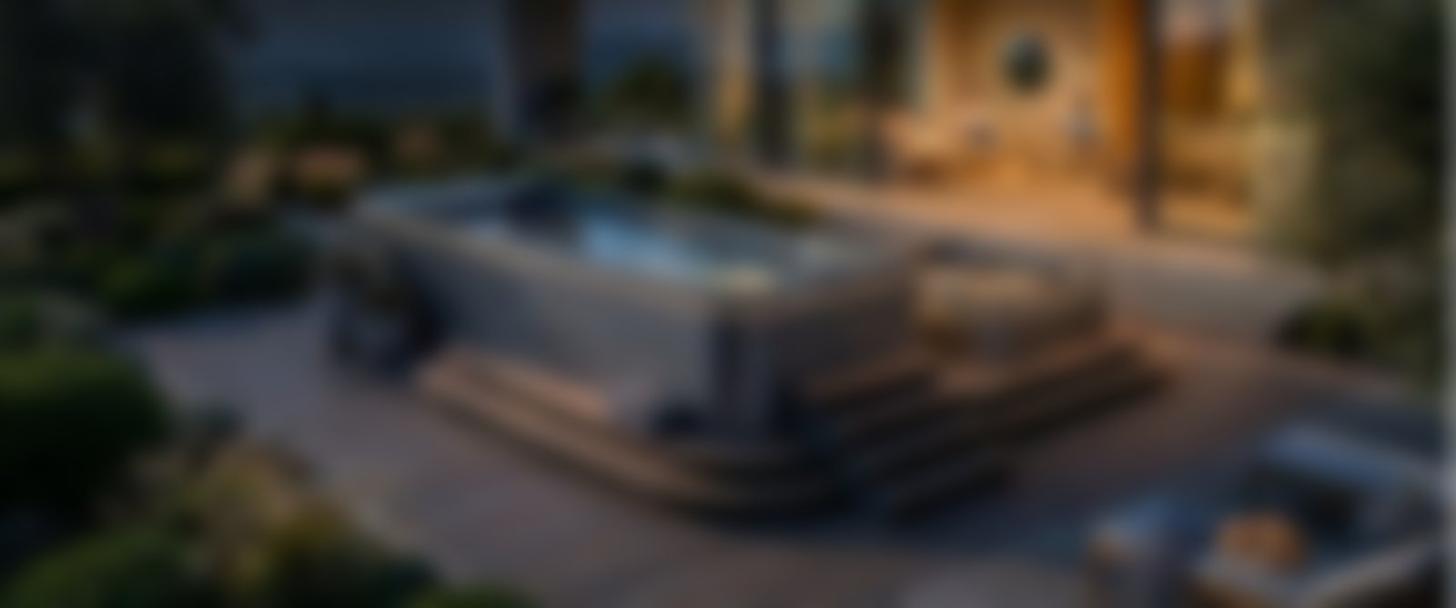 Blurred preview of the Hanscraft swim spa and spa together on a terrace